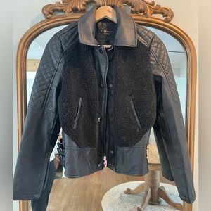 Vegan Leather Motorcycle Jacket size M